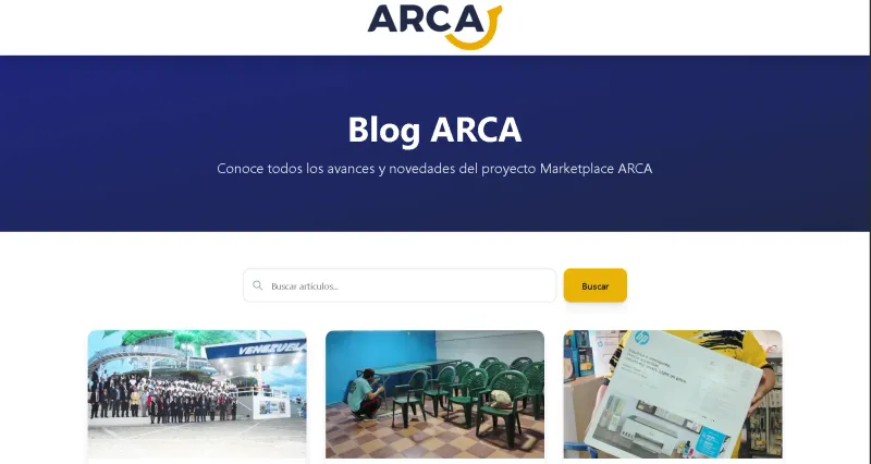 Captura de Blog Conexión Arca